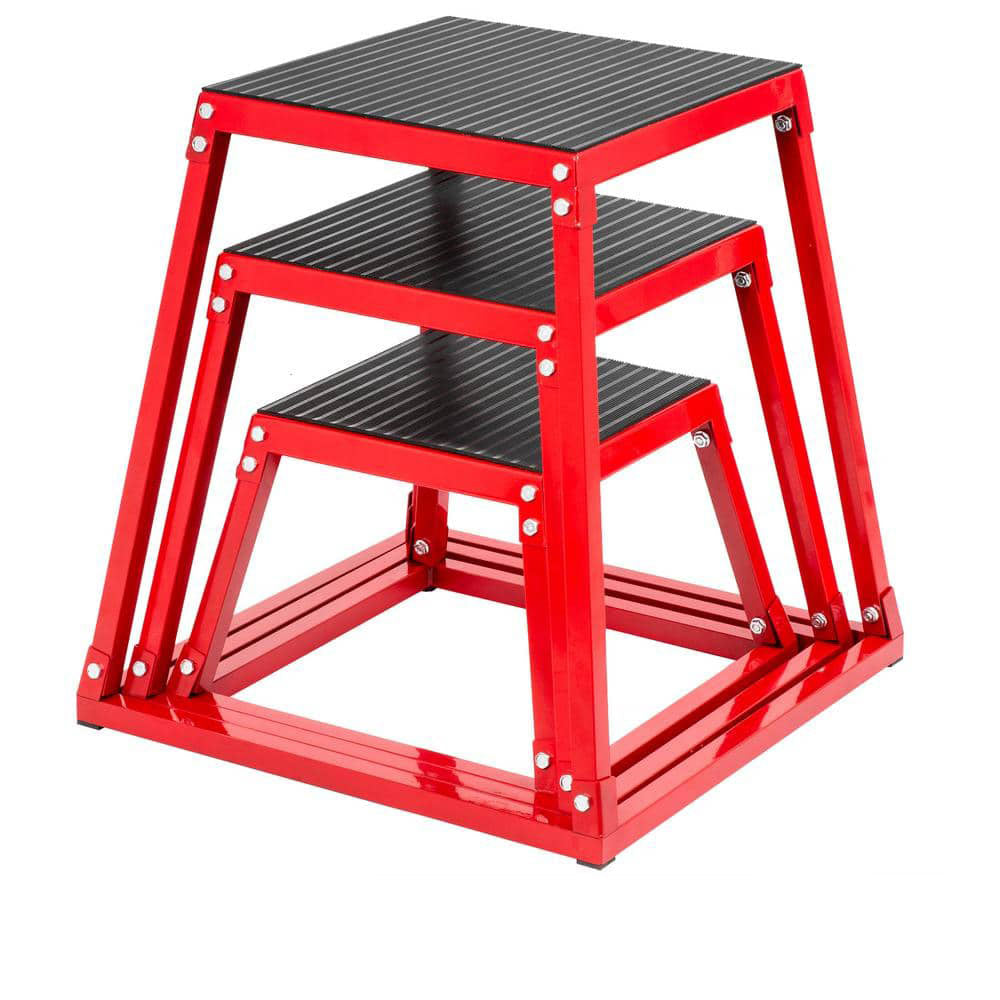 Fitness Exercise Jump Box Step for Cross-Fit & Conditioning-Red