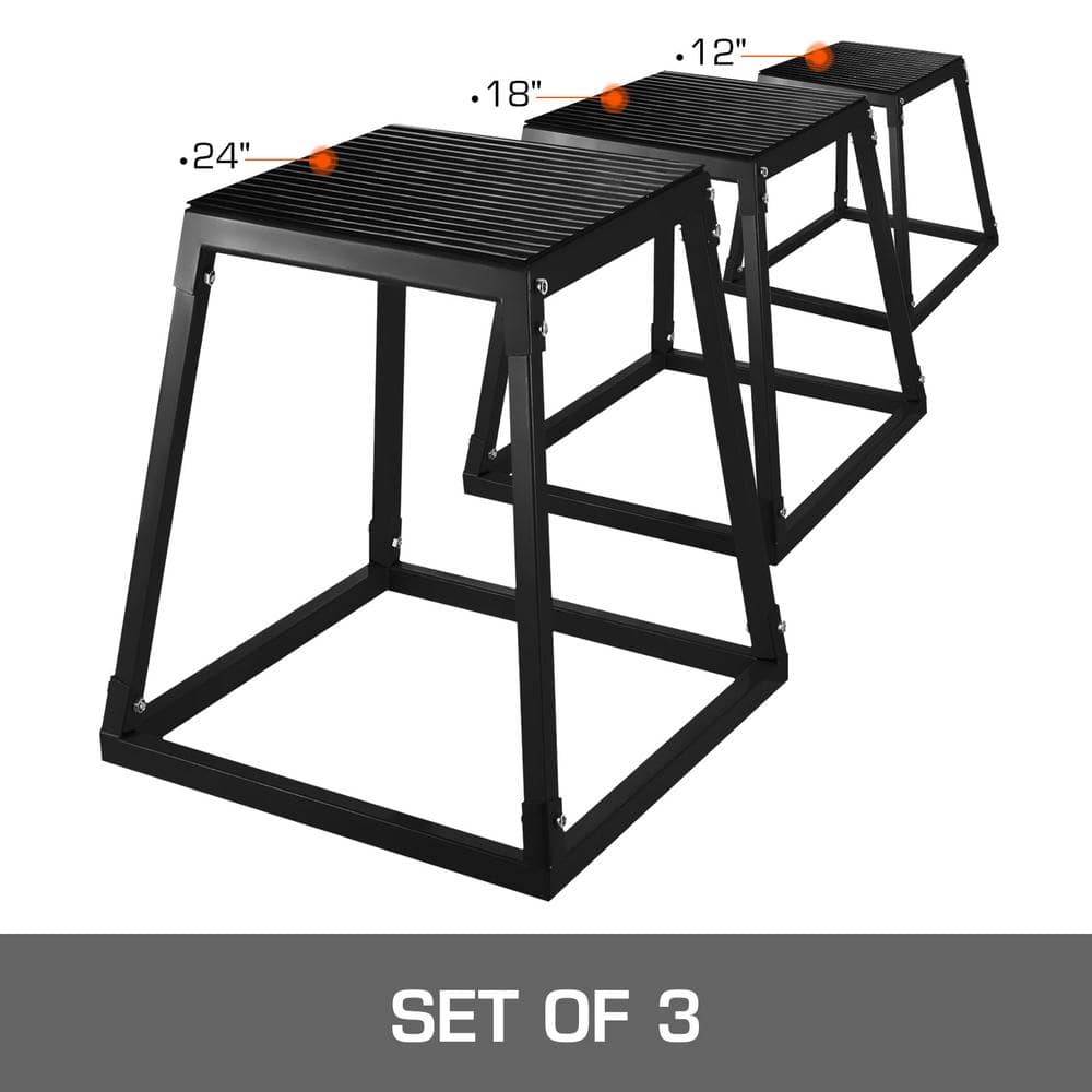 Plyometric Platform Box Set Jump Set-Black