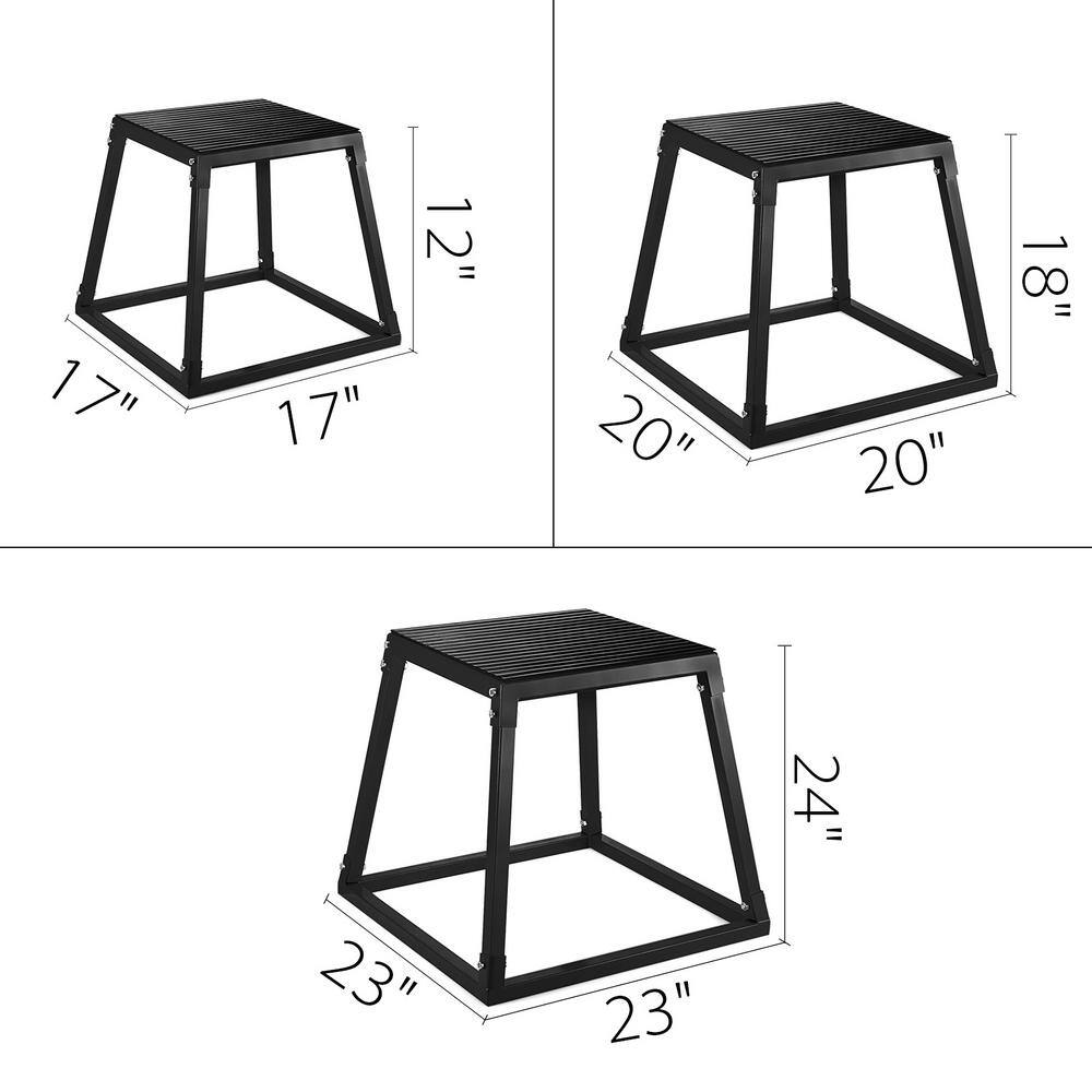 Plyometric Platform Box Set Jump Set-Black